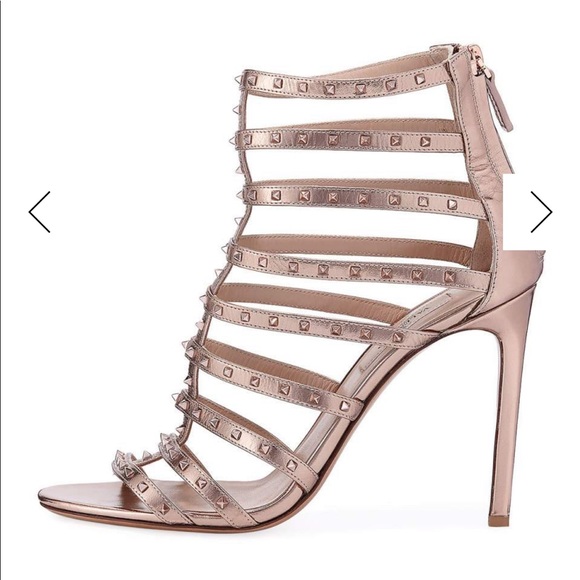 100% REAL Valentino 105mm Lovestuds Caged Sandal - Picture 15 of 16